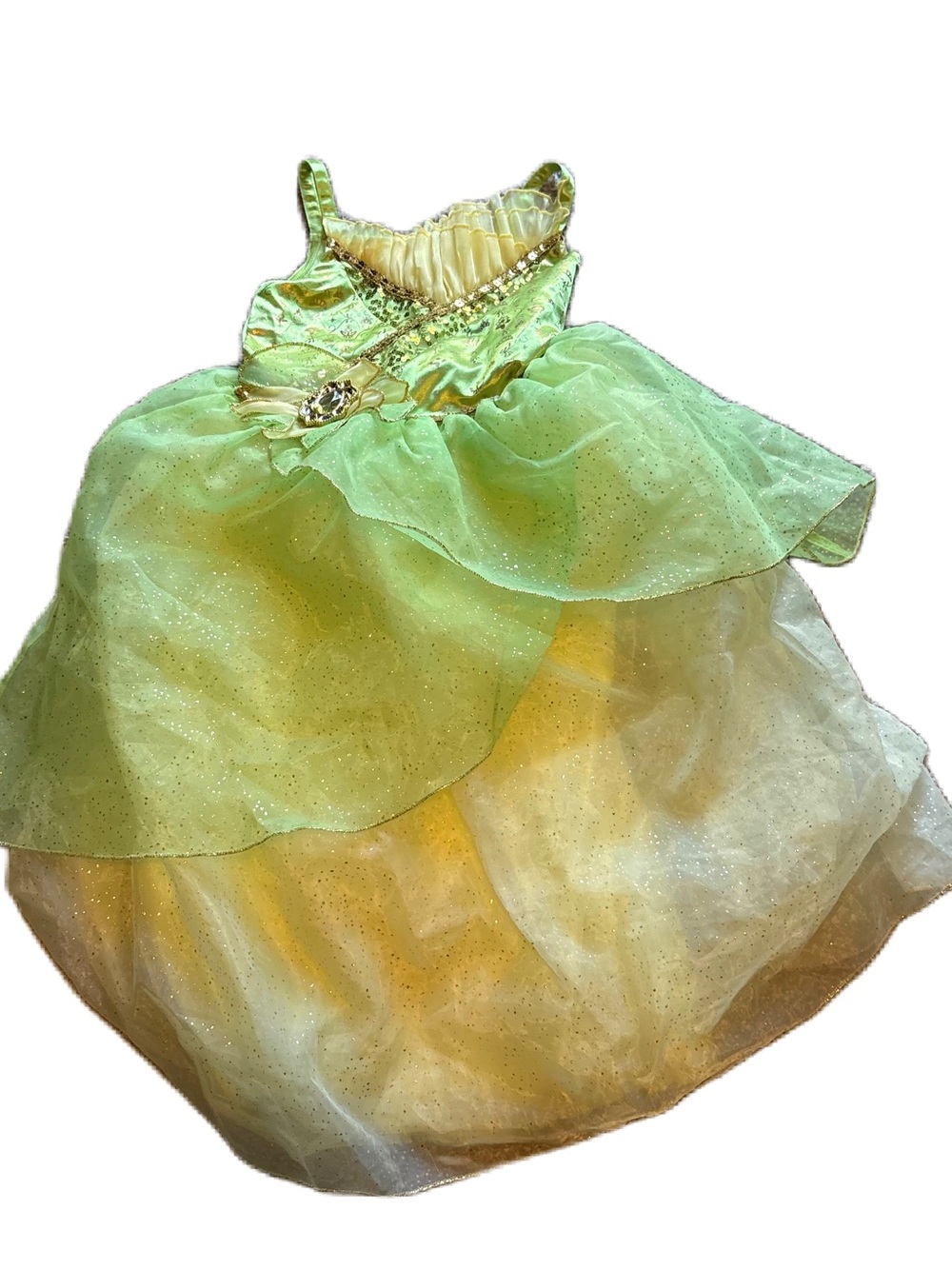 Disney Store Tiana Dress Sz 5/6 World Land Cruise Bibbidi Bobbidi Boutique